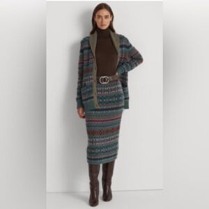 Polo by Ralph Lauren Multicolor Knit Pencil Skirt